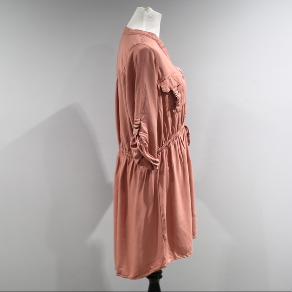 Rue + Plus Shirt Dress Womens 1X Tab Sleeve - Picture 2 of 4